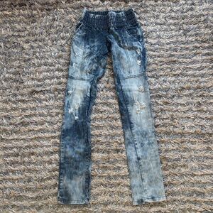 Stylish Blue Straight Leg Women's Pants